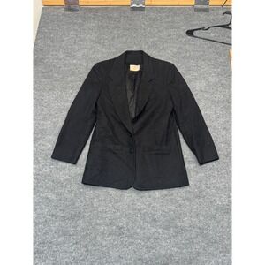 Vintage Pendleton Black Wool Blazer Jacket Made in USA 100% Virgin Wool L Large